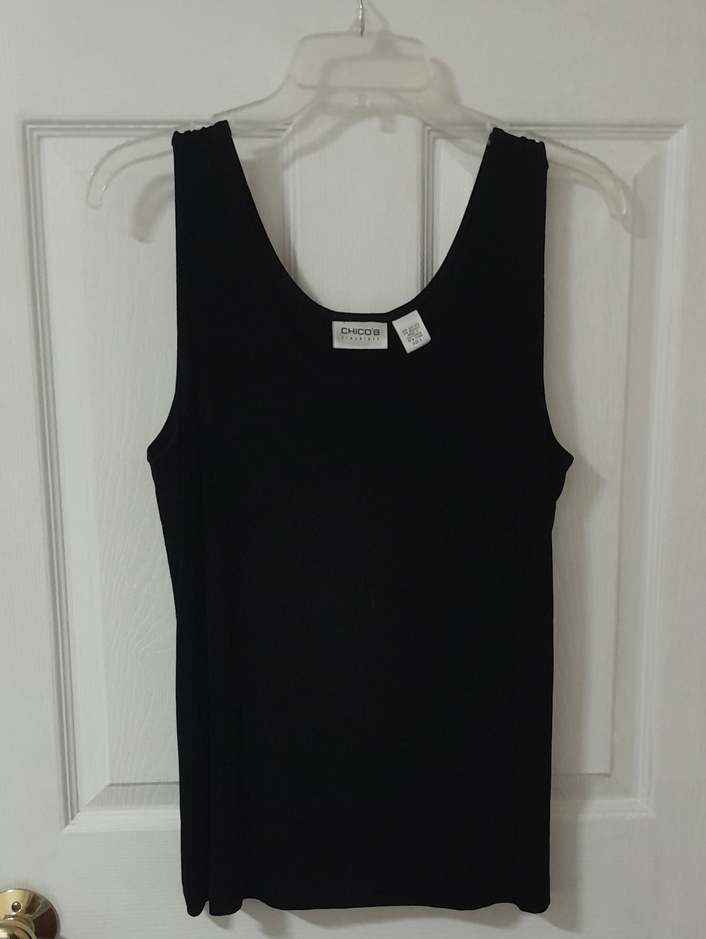 Chico's Black Scoop Neck Sleeveless Tank